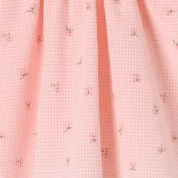 Ткань плательная «Цветочек», 50% хлопок, 50% п/э, 105 г/м, шир.145 +/- 5 см, розовая