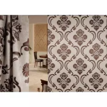 Ткань портьерная, ширина 150 см, блэкаут, жаккард