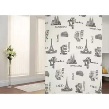 Ткань портьерная, ширина 280 см, лён, печать