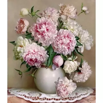 Ткань-схема для вышивки лентами на габардине Каролинка, 27х35 см