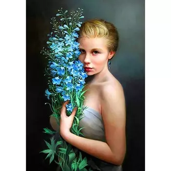 Ткань-схема для вышивки лентами на габардине Каролинка, 25х35 см