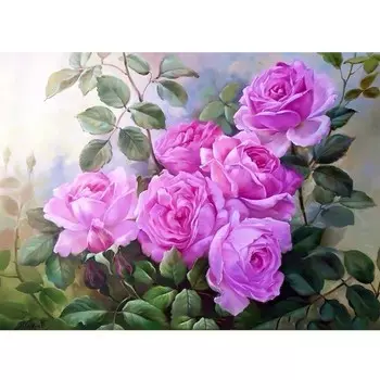 Ткань-схема для вышивки лентами на габардине Каролинка «Триумф», 25х36 см