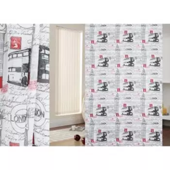 Ткань тюлевая Interio в рулоне, ширина 280 см, вуаль, печать