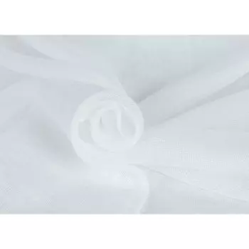 Ткань тюлевая, ширина 280 см, лён, однотон