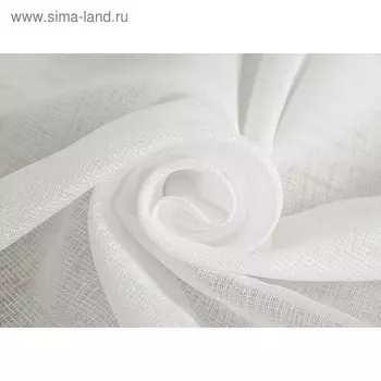 Ткань тюлевая, ширина 280 см, лён, однотон