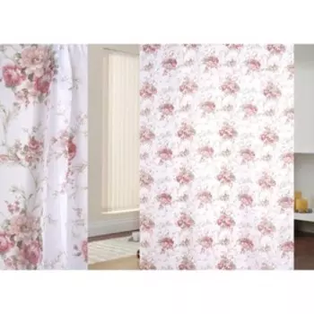 Ткань тюлевая, ширина 280 см, вуаль, печать