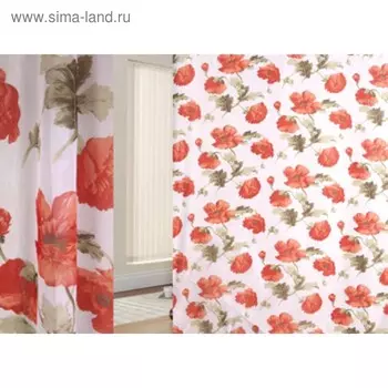 Ткань тюлевая, ширина 280 см, вуаль, печать