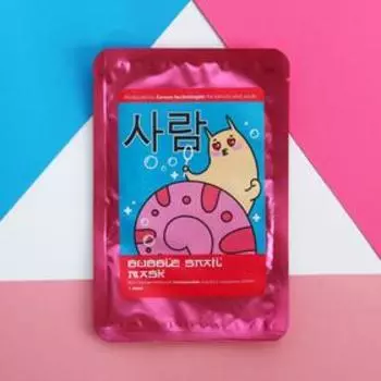 Тканевая бабл-маска "Восстанавливающая", 25 мл, экстракт муцин улитки