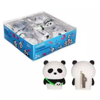 Точилка 1 отверстие, deVENTE Panda, с покрытием Soft Touch
