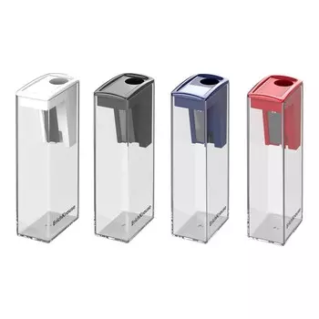 Точилка 1 отверстие ErichKrause "City" Classic, с контейнером, пластиковая, МИКС