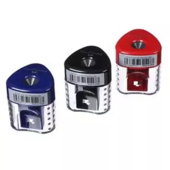 Точилка 1 отверстие с контейнером Faber-Castell Grip, МИКС