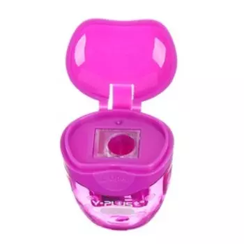 Точилка 1-отверстие, Y-Plus POLKA, с контейнером, МИКС