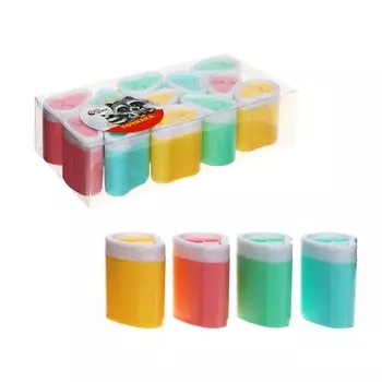 Точилка для карандашей Calligrata «Пастель», с контейнером, двойная, МИКС