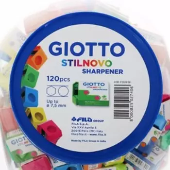 Точилка 1 отверстие Giotto Stilnovo Sharpener, в банке МИКС