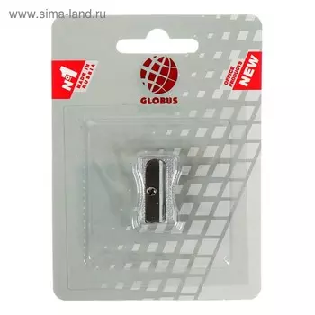 Точилка GLOBUS, 1 отверстие, металлическая, скошенный край