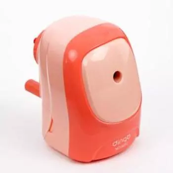 Точилка механическая с контейнером "Классика", корпус оранжевый (пастельный)