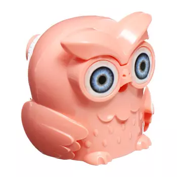 Точилка для карандашей механическая Calligrata «Сова», с контейнером, персиковая