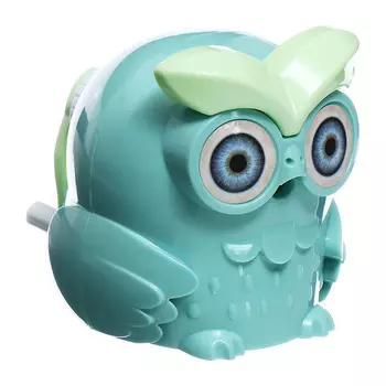 Точилка для карандашей механическая Calligrata «Сова», с контейнером, зелёная