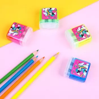 Точилка пластиковая с контейнером, двойная, МИКС, Минни и единорог