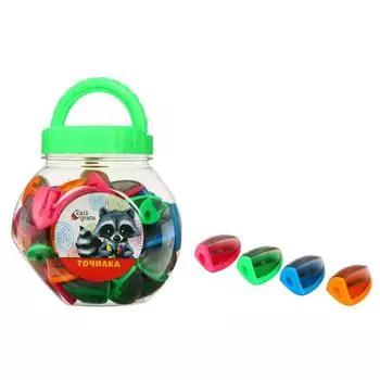 Точилка для карандашей Calligrata «Конус», с контейнером, МИКС