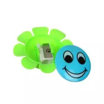 Точилка для карандашей Calligrata «Ромашка - смайл», с контейнером, МИКС