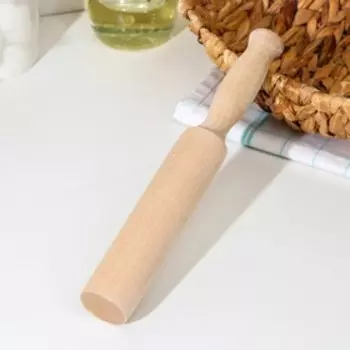 Толкушка с фигурной ручкой, 25×4 см, берёза