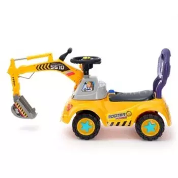 Толокар «Экскаватор», звуковые эффекты, цвет жёлтый