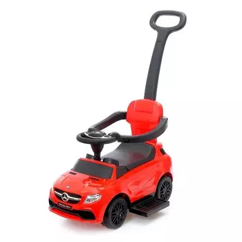 Толокар Mercedes-Benz AMG GLE 63, родительская ручка, звук, цвет красный