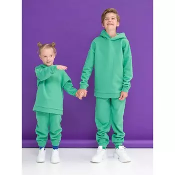 Толстовка детская, рост 140 см, цвет зелёный