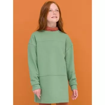 Толстовка для девочек, рост 122 см, цвет хаки