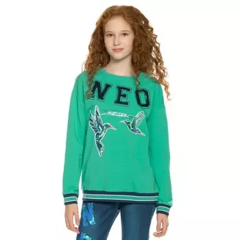 Толстовка для девочек, рост 122 см, цвет бирюза