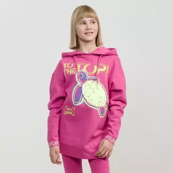 Толстовка для девочек, рост 146 см, цвет розовый