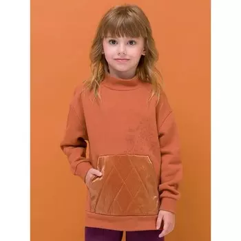 Толстовка для девочек, рост 86 см, цвет медный