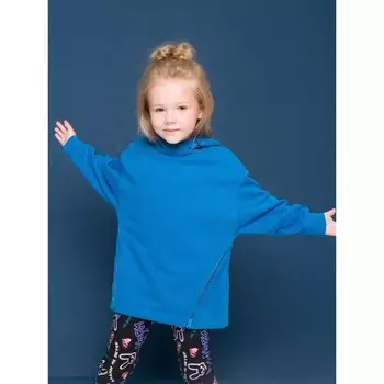 Толстовка для девочек, рост 98 см, цвет синий