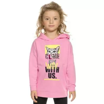 Толстовка для девочек, рост 98 см, цвет розовый