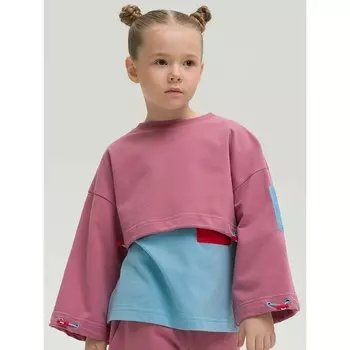 Толстовка для девочек, рост 98 см, цвет розовый