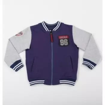 Толстовка для мальчика, цвет синий/серый, рост 116 см