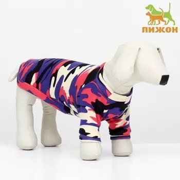 Толстовка "Камуфляж", размер 2XL (ДС 50, ОШ 44, ОГ 55 см), фиолетовый