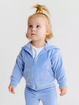 Толстовка Крошка Я Plushy, р. 80-86, голубой