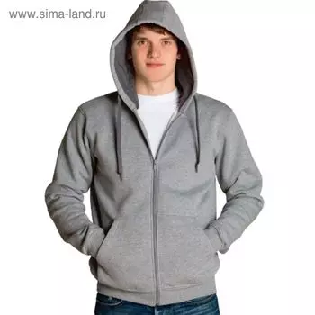 Толстовка мужская, размер 50, цвет серый меланж