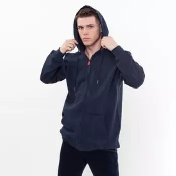 Толстовка мужская с капюшоном, цвет тёмно-синий, размер 3XL