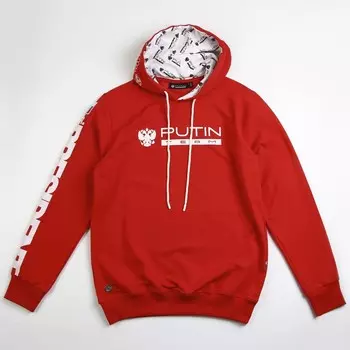 Толстовка Putin team, Mr. President, красная, размер 58-60