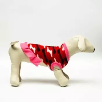 Толстовка с юбочкой "Лапки", размер XL (ДС 40, ОШ 40, ОГ 50 см), розовая