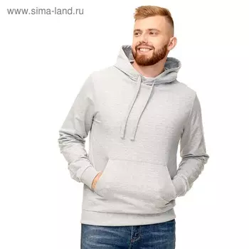 Толстовка унисекс, размер 52, цвет серый меланж