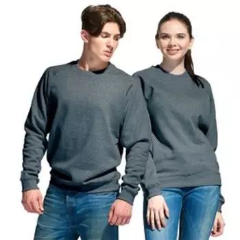 Толстовка унисекс, размер 52, цвет тёмный меланж