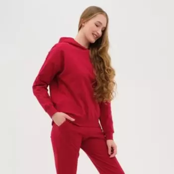 Толстовка женская, цвет марсала, размер 44