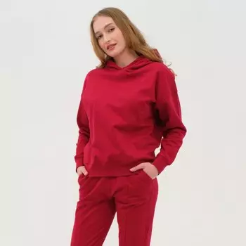 Толстовка женская, цвет марсала, размер 48