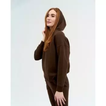 Худи женское, цвет шоколад, размер 52