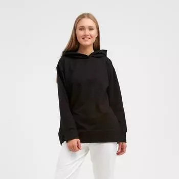 Толстовка женская MINAKU: Casual Collection, чёрная, размер 50