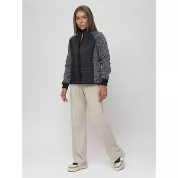 Толстовка женская на молнии, размер 44, цвет чёрный